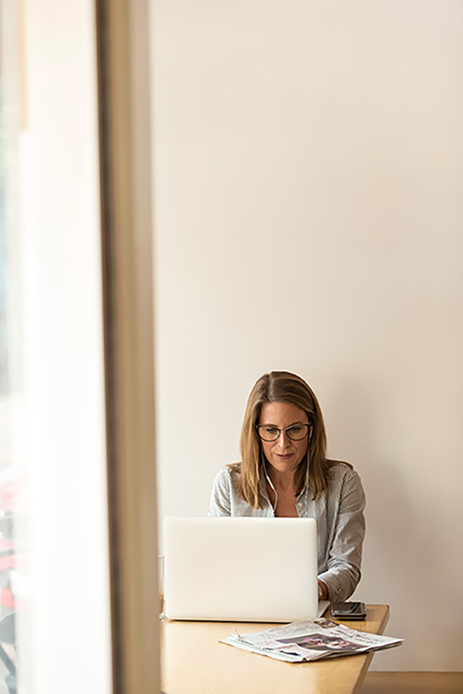 woman working